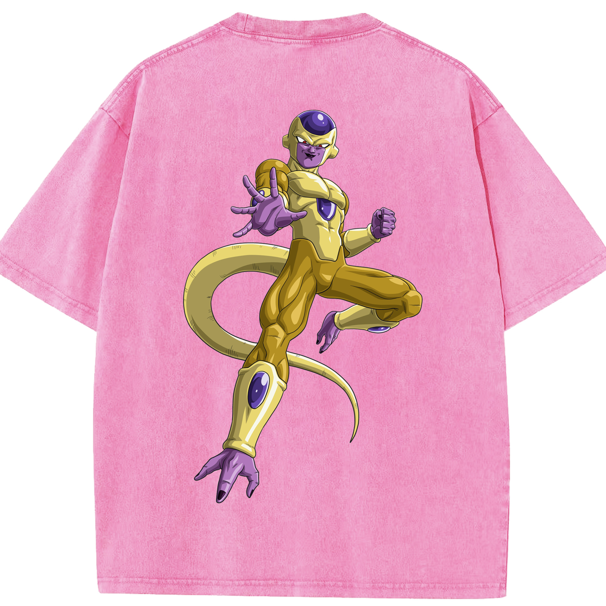 （画像用） ドラゴンボール フリーザ DRAGON BALL Frieza 綿100% ヴィンテージ風 半袖Tシャツ（背面プリント）